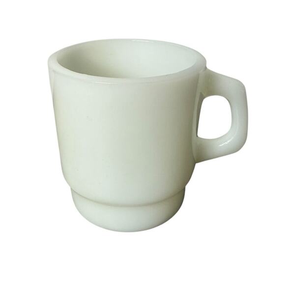 Vintage Anchor Hocking Fire King White Milk Glass Coffee Cup - Picture 1 of 5